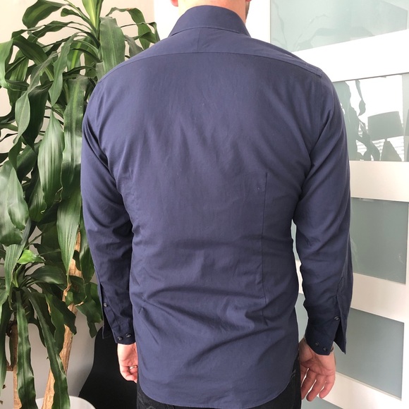 BLACK BROWN 1826 navy dress shirt - Picture 8 of 8